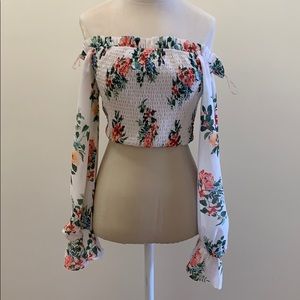 New off the shoulder floral top